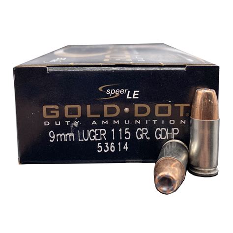 9mm Speer Gold Dot 115 Grain Jhp Velocity Ammunition Sales