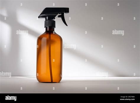 Single Brown Spray Bottle For Mock Up Sustainability And Eco Friendly