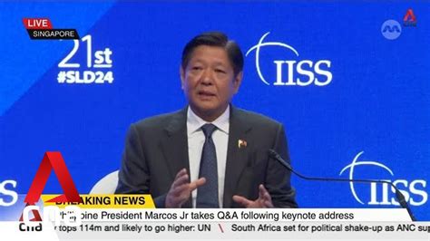 Shangri La Dialogue Philippine President Ferdinand Marcos Jrs Keynote