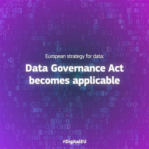 Gouvernance des données la législation européenne entre en vigueur