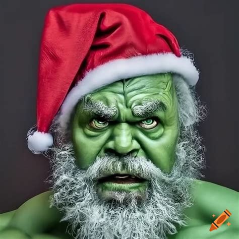 Hulk Dressed As Santa Claus On Craiyon