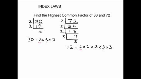 Index Laws Year 7 Youtube