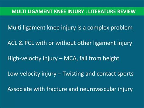 Multiligament Injury Of Knee And ACL PCL Reconstruction PPT