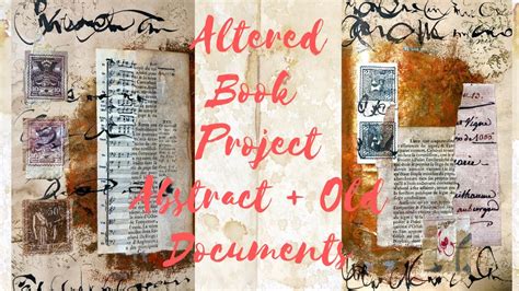 Altered Book Project Abstract Old Documents Collaging YouTube