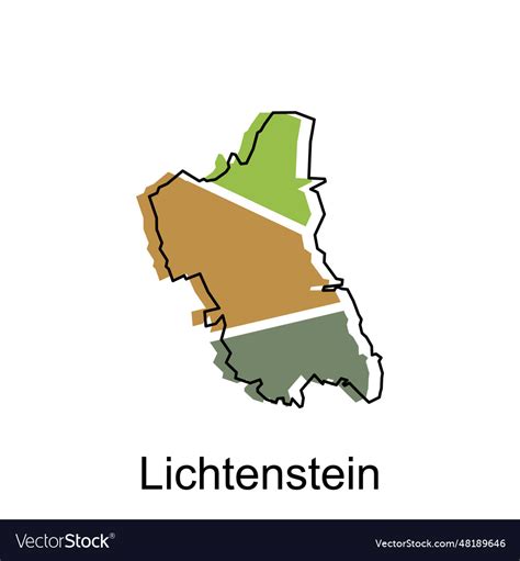 Map Of Lichtenstein Design Template Royalty Free Vector