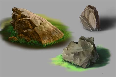 ArtStation - камни тренировка