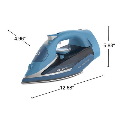 Hamilton Beach Steam Iron With Retractable Cord Blue 14216