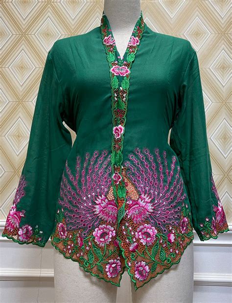 Kebaya Nyonya Hijau IK1272 XXXL BUTIK KEBAYA NYONYA