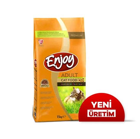 Enjoy Tavuklu Yetişkin Çok Renkli Kedi Maması 15 Kg