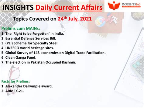 Insights Daily Current Affairs Pib Summary 24 July 2021 Puuchoias Puucho Ias