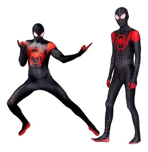 Disfraz De Cosplay De Spiderman Miles Morales Para Adultos Y Cuotas