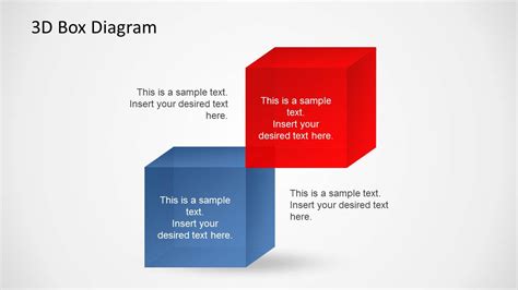 3d Box Diagrams With Text Boxes For Powerpoint Slidemodel