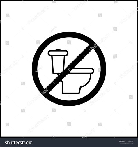 No Toilet Bathroom Icon Vector Illustration Stock Vector Royalty Free
