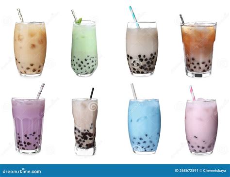 Bubble Tea Flavors On Table Stock Image | CartoonDealer.com #159647851