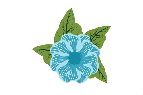 Blue Decoration Floral Flower Vector Graphic by hijaudaun · Creative Fabrica