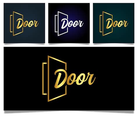 Premium Vector Door Logo Design Illustrator