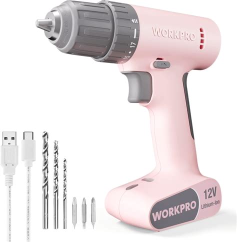 WORKPRO Ensemble De Perceuses Sans Fil Lithium Ion 20 V 1 Batterie