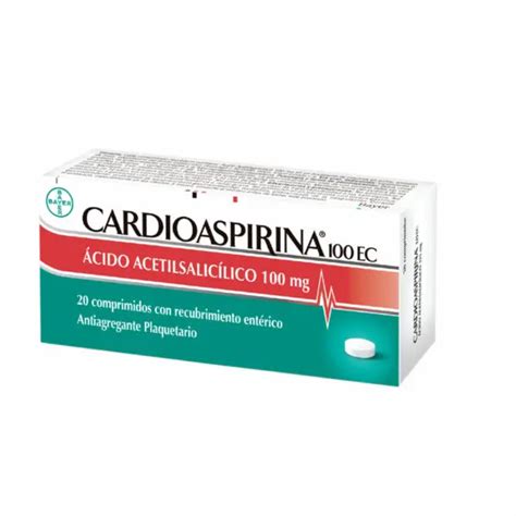 Cardioaspirina 100 Mg X 20 Comprimidos Bayer EcoFarmacias