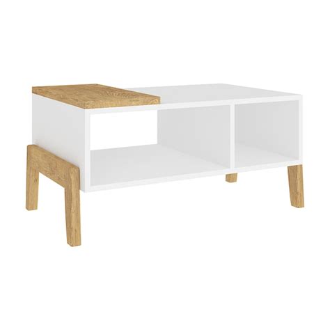 Mesa De Centro Living Con Patas De Madera Linea Retro Lais Muebles