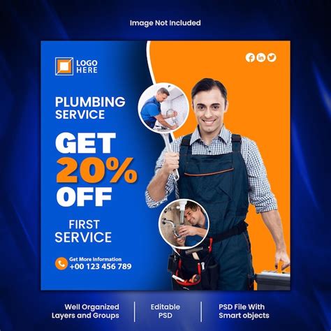 Plumbing Service Ad Psd 15000 High Quality Free Psd Templates For