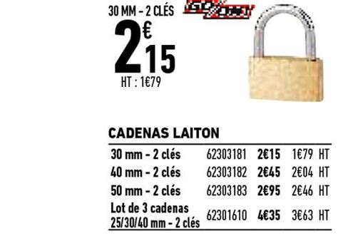 Promo Cadenas Laiton Go On Chez Brico Cash ICatalogue Fr