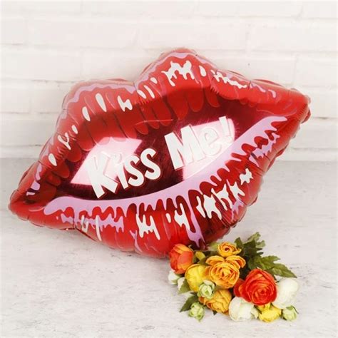 Hot Sale Kiss Me Foil Balloon Red Lips Shape Foil Balloon For Wedding Engagement Valentine S Day