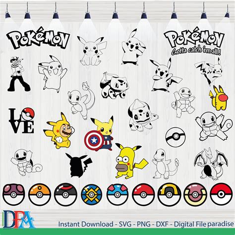 Pokemon Svg Pokeball Svg Balbasaur Svg Pikachu Svg Ash Ketchum