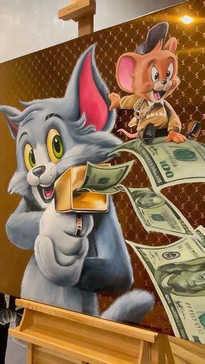 Картины поп арт Том и Джерри на металлических медных холстах #popart # ...