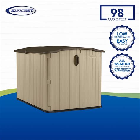 Buy Suncast Bms4900 98 Cu Ft Glidetop Horizontal Storage Shed Brown