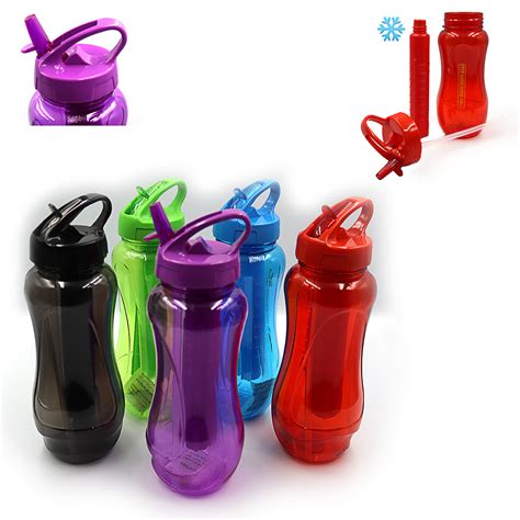 Купити Пляшка для води напоїв Waterbottle прозора з трубочкою 800 мл ...