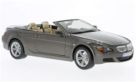 Diecast Model Cars Bmw M6 118 Maisto Cabriolet E64 Metallic Brown