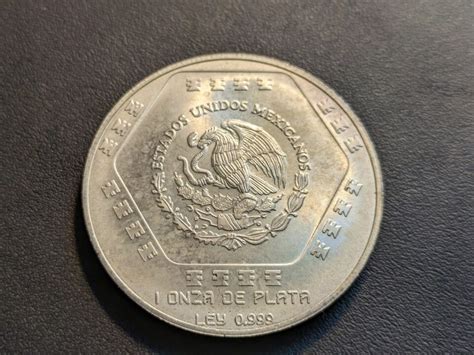 Mexico Pesos Precolombina Series Chaac Mool Silver Coin Rare Ebay