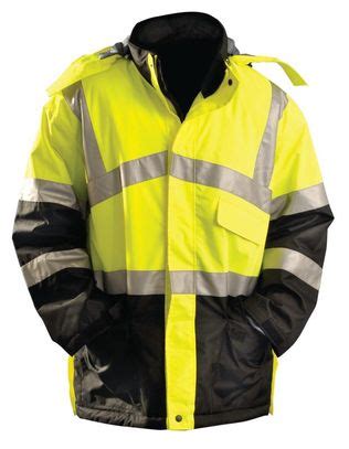 Occunomix LUX-TRJKT Breathable High Visibility Rain Jacket, Class 3 — Coat Size: M — Legion ...