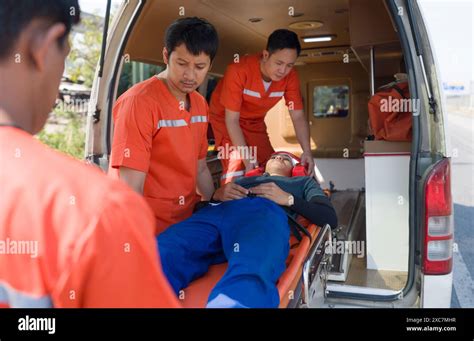 Emergency Response Ambulance Loading Hi Res Stock Photography And