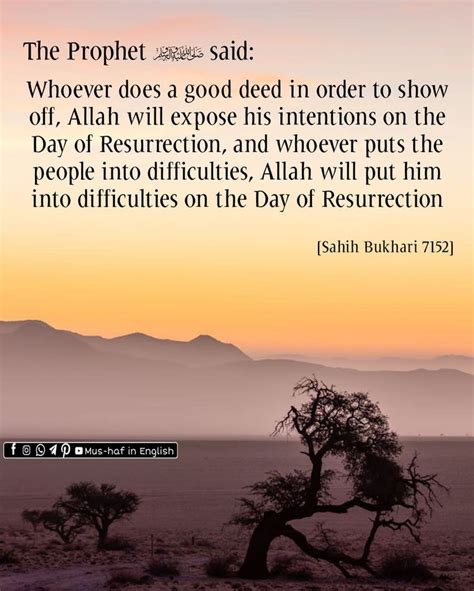 Hadith Of The Day Good Deeds Intentions