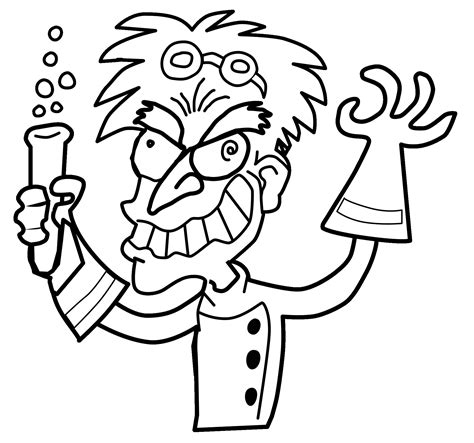 Mad Scientist Coloring Page at GetColorings.com | Free printable colorings pages to print and color