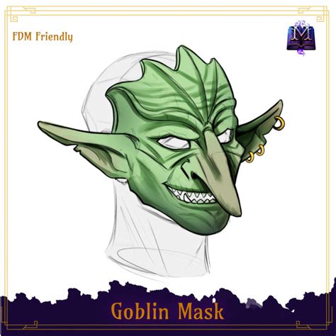 3d Printable Goblin Mask By Mystic Makers Miniatures