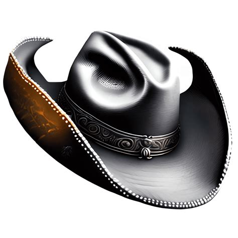 Realistic Black Cowboy Hat Graphic Creative Fabrica