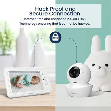 5 Hd Split Screen Baby Monitor Babysense Video Baby Monitor With