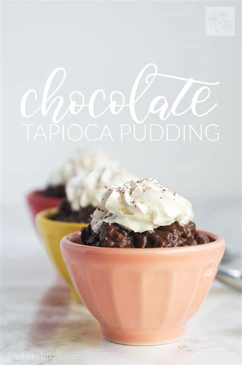 Chocolate Tapioca Pudding — Fried Dandelions — Plant Based Recipes