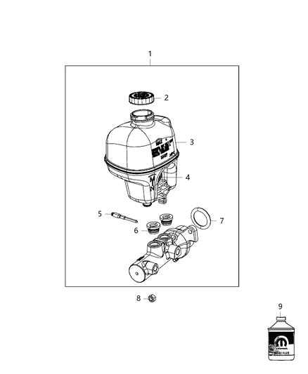 68144664aa Genuine Mopar Brake Mastr Cylinder