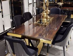 Casa Padrino Luxury Dining Table Dark Brown Gold X X H Cm