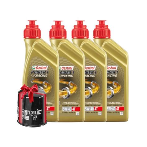 Huile Moto Castrol Power 1 Racing 4T 5W40 Full Synthetic 4 Litres