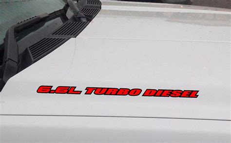 66l Turbo Diesel Hood Vinyl Decal Sticker Fits Chevrolet Gmc Duramax