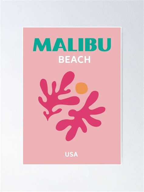 Malibu Beach Malibu Muse Poster Poster By Artone Preppy Wall