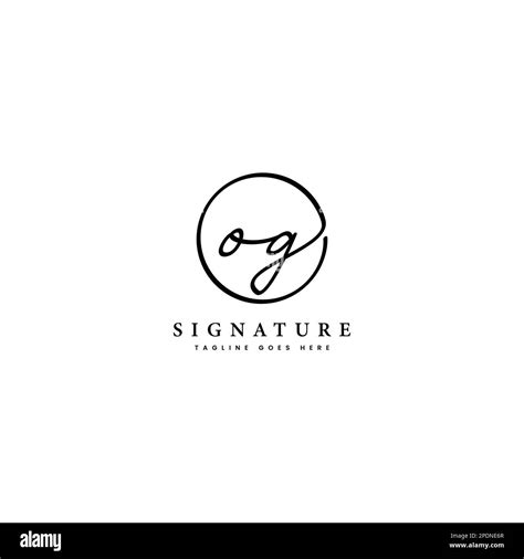 O G Og Initial Letter Handwritten And Signature Vector Logo Business