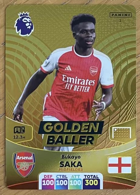 PANINI ADRENALYN XL Premier League 2023 2024 Bukayo Saka Golden Baller