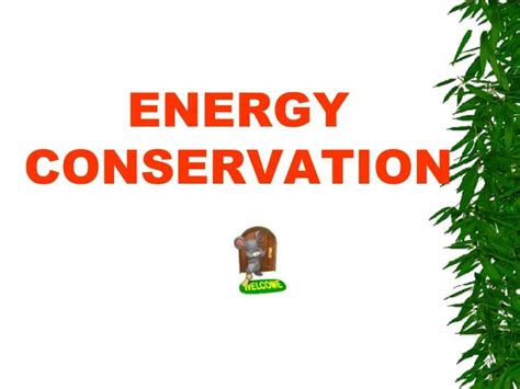 Ppt Energy Conservation Powerpoint Presentation Free Download Id