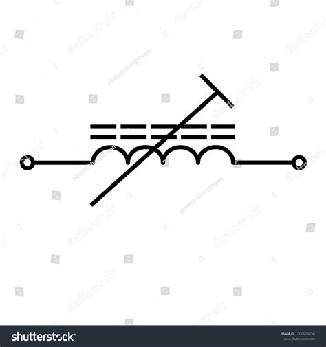 Preset Ferrite Cored Inductor Symbol Stock Vector Royalty Free