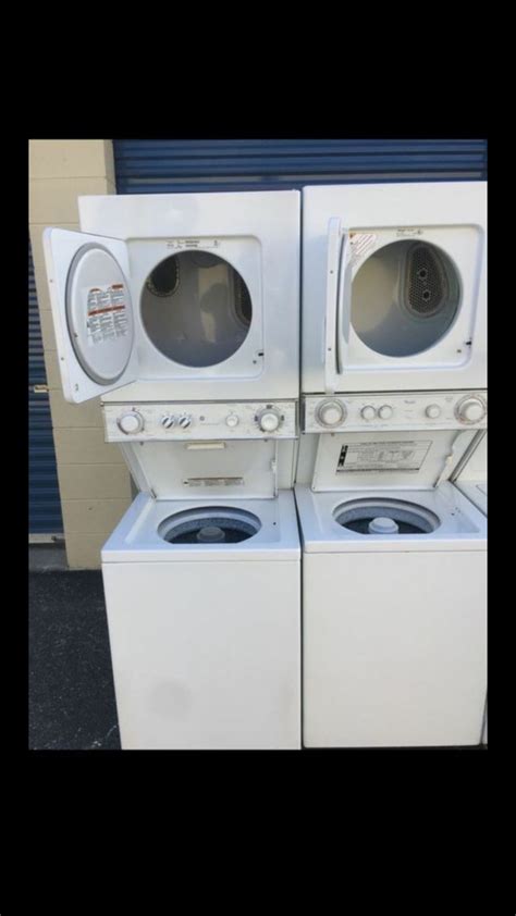 Nice Clean Whirlpool 24” Thin Twin Stackable Washer And Dryer Unit320